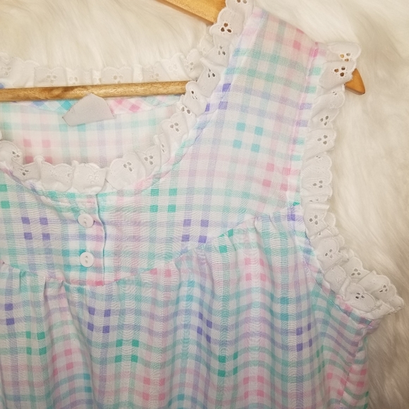 Vintage Ginham checkered Pastel Set 2 piece - Picture 3 of 9